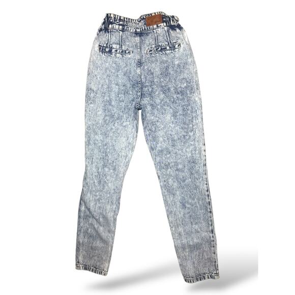 Böhme High Rise Acid Wash Paperbag Jeans Size 24 | Vintage Mom Fit Denim - Picture 2 of 8